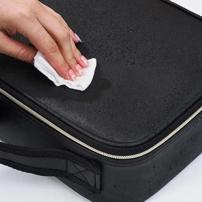 Waterproof Cosmetic Bag Women Makeup Bag Suitcase Travel Storage Box For Manicure Portable Storage Bag With Adjustable Dividers