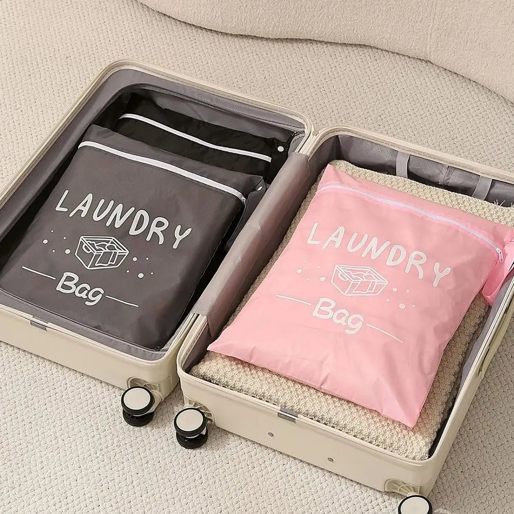 Waterproof Travel Laundry Bag Wet Dry Organizer Pouch with Zipper Hanging Strap Portable Storage Bag